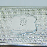 Victorian Sterling Silver Clan Barrett Crest Snuff Box Antique 1841 London