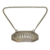 Scottish George III Sterling Silver Whisky Decanter Label Antique Edinburgh