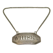 Scottish George III Sterling Silver Whisky Decanter Label Antique Edinburgh