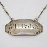 Scottish George III Sterling Silver Whisky Decanter Label Antique Edinburgh