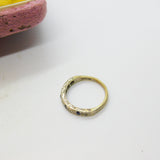 9ct White Gold, Diamond & Sapphire Half Eternity Ring 1966 London Vintage