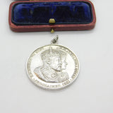 Sterling Silver King Edward VII Coronation Fob Medal 1901 Birmingham Antique