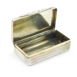 Victorian Sterling Silver Clan Barrett Crest Snuff Box Antique 1841 London