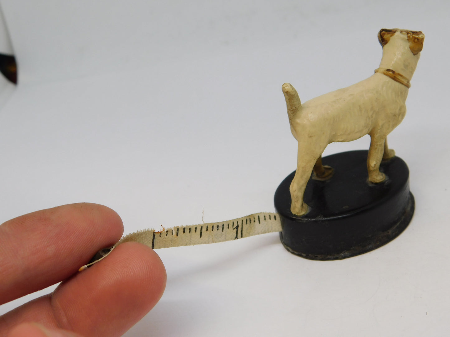 Early 20th Century Bakelite Terrier Dog Novelty Tape Measure Antique c1920