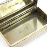 Victorian Sterling Silver Clan Barrett Crest Snuff Box Antique 1841 London