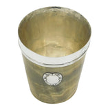 George III Sterling Silver & Horn Mounted Beaker Cup Antique 1808 London