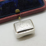 Forget Me Not Flower Vinaigrette Sterling Silver Box Antique Georgian 1821