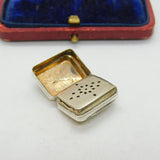 Forget Me Not Flower Vinaigrette Sterling Silver Box Antique Georgian 1821