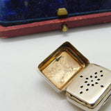 Forget Me Not Flower Vinaigrette Sterling Silver Box Antique Georgian 1821