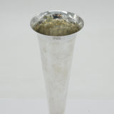 Arts & Crafts Style Planished Sterling Silver Trumpet Vase Vintage 2000 London