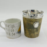 George III Sterling Silver & Horn Mounted Beaker Cup Antique 1808 London