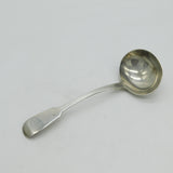 Victorian Irish Sterling Silver Fiddle Pattern Sauce Ladle Antique 1840 Dublin