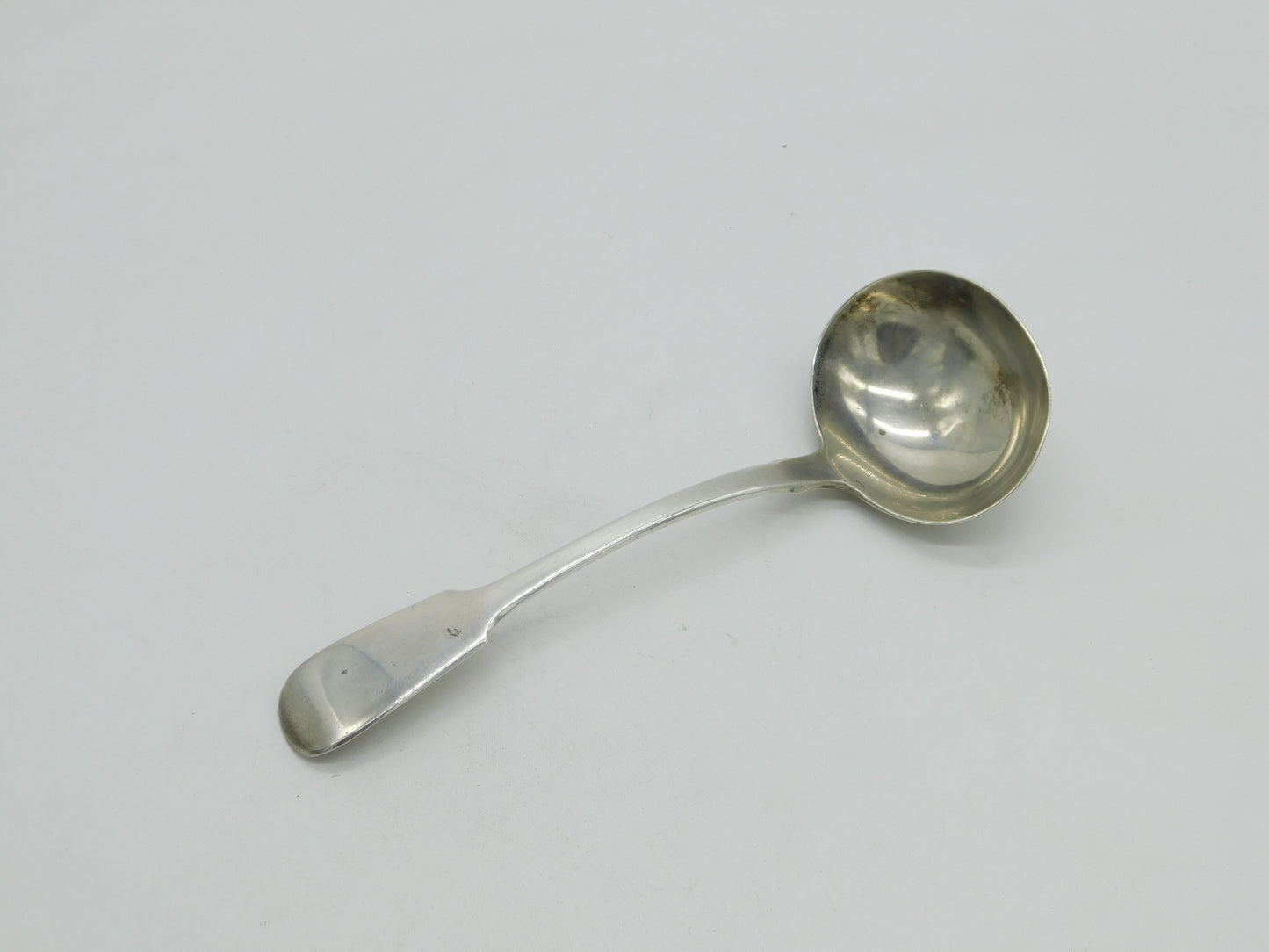 Victorian Irish Sterling Silver Fiddle Pattern Sauce Ladle Antique 1840 Dublin