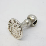 17th Century Jacobean Sterling Silver Heraldic Armorial Wax Seal Fob Antique