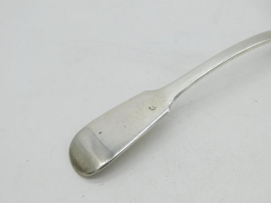 Victorian Irish Sterling Silver Fiddle Pattern Sauce Ladle Antique 1840 Dublin