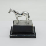 Cast Sterling Silver Equestrian Horse Trophy Antique 1927 Sheffield Art Deco