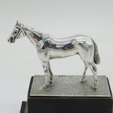 Cast Sterling Silver Equestrian Horse Trophy Antique 1927 Sheffield Art Deco