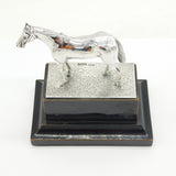 Cast Sterling Silver Equestrian Horse Trophy Antique 1927 Sheffield Art Deco