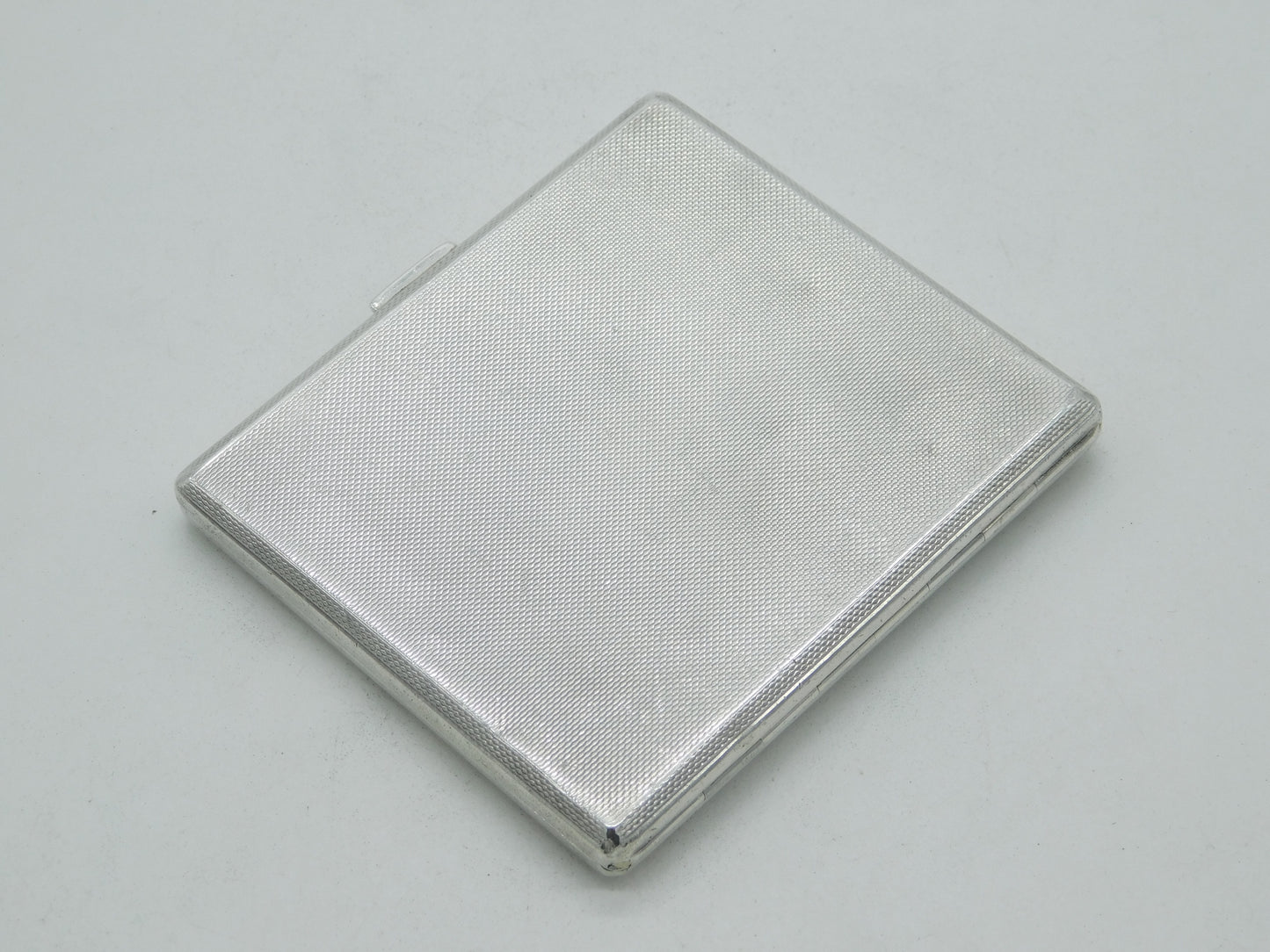 WWII-era Sterling Silver & Enamel RAF Wings Pilots Cigarette Case 1949 Antique