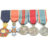 British High-Ranking Officer Dress Medal Group MBE, CBE, Jubilee Antique c1945