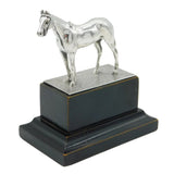 Cast Sterling Silver Equestrian Horse Trophy Antique 1927 Sheffield Art Deco