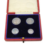 King Edward VII Original Boxed Silver Proof Maundy Coin Set Antique 1906