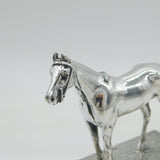 Cast Sterling Silver Equestrian Horse Trophy Antique 1927 Sheffield Art Deco