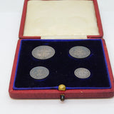 King Edward VII Original Boxed Silver Proof Maundy Coin Set Antique 1906