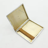 WWII-era Sterling Silver & Enamel RAF Wings Pilots Cigarette Case 1949 Antique