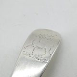 George I Sterling Silver Deer Crest Basting Spoon Antique 1724 London