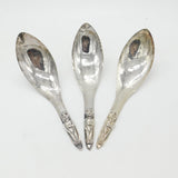 Set of Three Acme, Vancouver Planished Silver Plated Serving Spoons First Nations