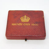 King Edward VII Original Boxed Silver Proof Maundy Coin Set Antique 1906