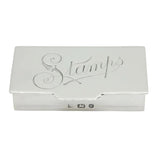 Victorian Sterling Silver Double Stamp Box Antique 1876 Birmingham