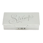 Victorian Sterling Silver Double Stamp Box Antique 1876 Birmingham