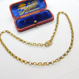 9ct Rose Gold Chunky Cable Link Chain Necklace 16" Length Vintage c1960