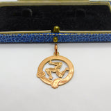 Edwardian 9ct Rose Gold 'Three Legs of Mann' Isle of Man Pendant Antique 1903 Chester