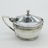George III Sterling Silver Floral Pattern Mustard Pot Antique 1800 London
