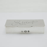 Victorian Sterling Silver Double Stamp Box Antique 1876 Birmingham