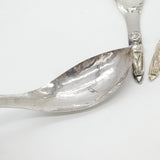 Set of Three Acme, Vancouver Planished Silver Plated Serving Spoons First Nations