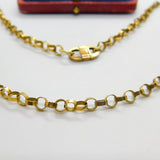 9ct Rose Gold Chunky Cable Link Chain Necklace 16" Length Vintage c1960