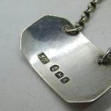 English Sterling Silver Port Decanter Label by John Rich Antique Georgian 1805