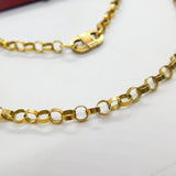 9ct Rose Gold Chunky Cable Link Chain Necklace 16" Length Vintage c1960