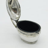 George III Sterling Silver Floral Pattern Mustard Pot Antique 1800 London