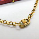 9ct Rose Gold Chunky Cable Link Chain Necklace 16" Length Vintage c1960