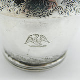 George III Sterling Silver Floral Pattern Mustard Pot Antique 1800 London