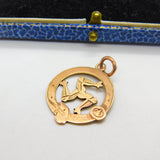 Edwardian 9ct Rose Gold 'Three Legs of Mann' Isle of Man Pendant Antique 1903 Chester