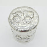 Victorian Sterling Silver Reynold's Angels Trinket Pot Antique 1898 London