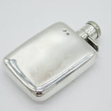 Art Deco Sterling Silver Hip Flask Antique 1918 London Goldsmiths