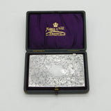 Victorian Sterling Silver Card Case with Mappin & Webb Original Box 1876 Antique