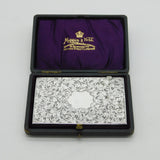 Victorian Sterling Silver Card Case with Mappin & Webb Original Box 1876 Antique